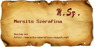Mersits Szerafina névjegykártya